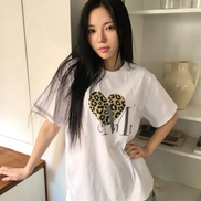 MUCENT - SIERRA LEOPARD HEART HALF T (3 COLORS)