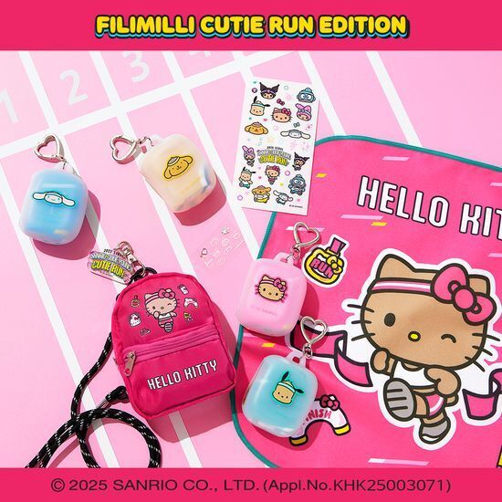 sanrio cutie run sport towel keyring (7 types)