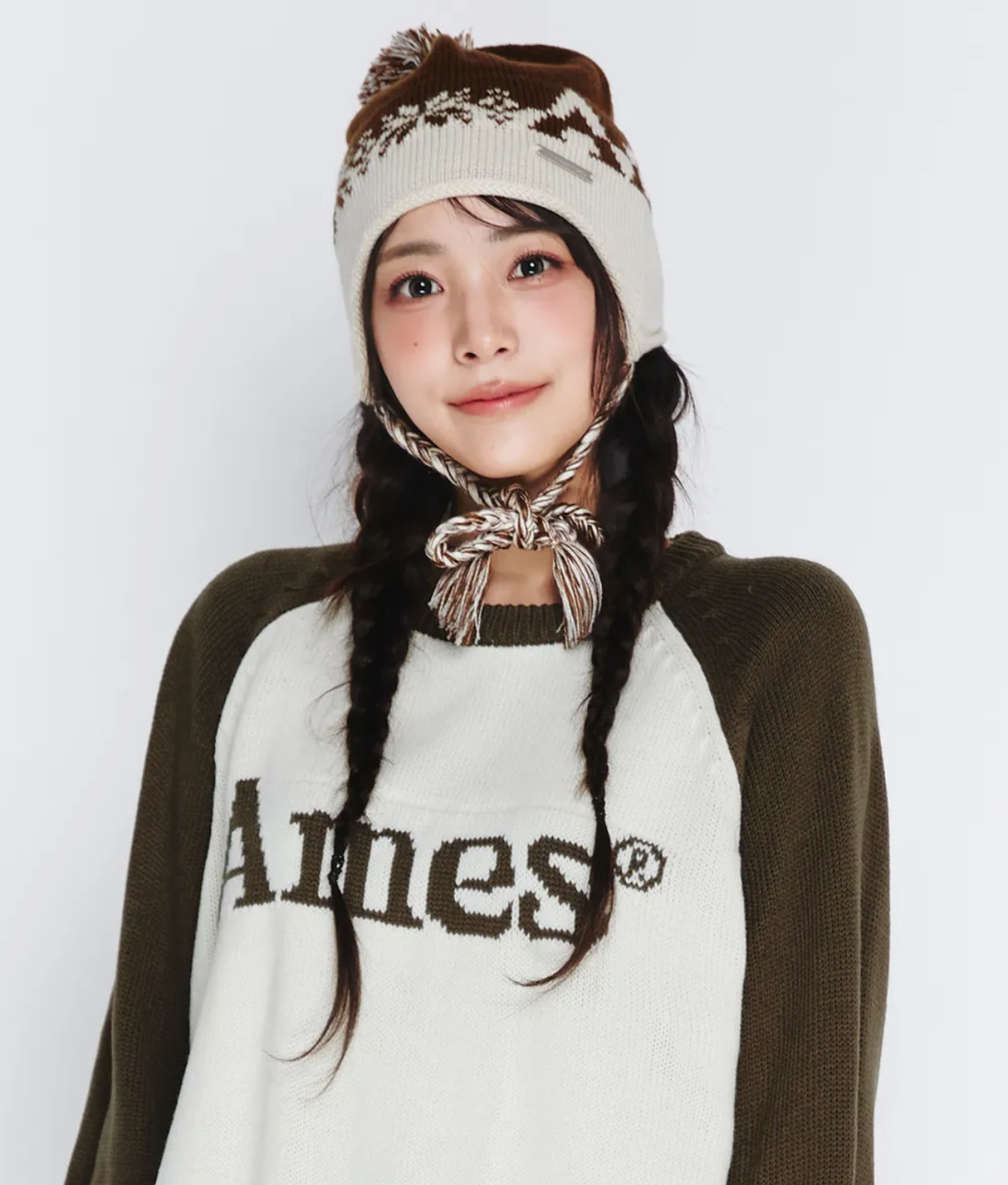 [UNISEX] AMES - BASIC RAGLAN PULLOVER KNIT (KHAKI)