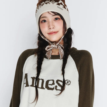 [UNISEX] AMES - BASIC RAGLAN PULLOVER KNIT (KHAKI)