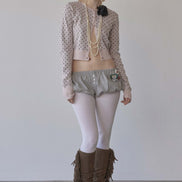 (REI同款) sculptor - Polka Dot Cardigan Baby (Pink/Brown)