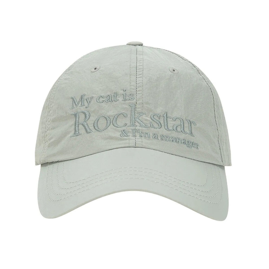 JOEGUSH - Rockstar cat Nylon cap (Light Grey)