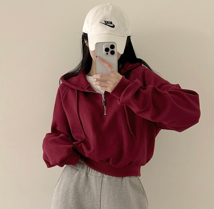 KR CROP HOOD SWAETSHIRT (5 COLORS)