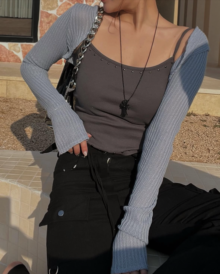 KR WAFFLE CARDIGAN CROP OUTTER (3 COLORS)