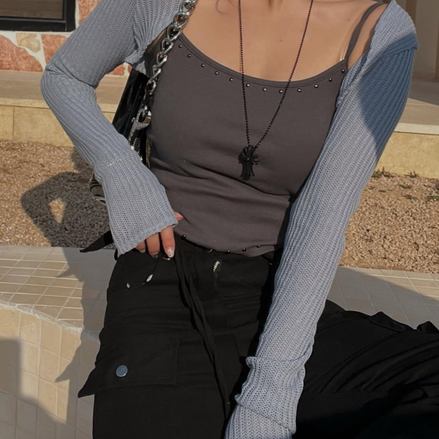 KR WAFFLE CARDIGAN CROP OUTTER (3 COLORS)