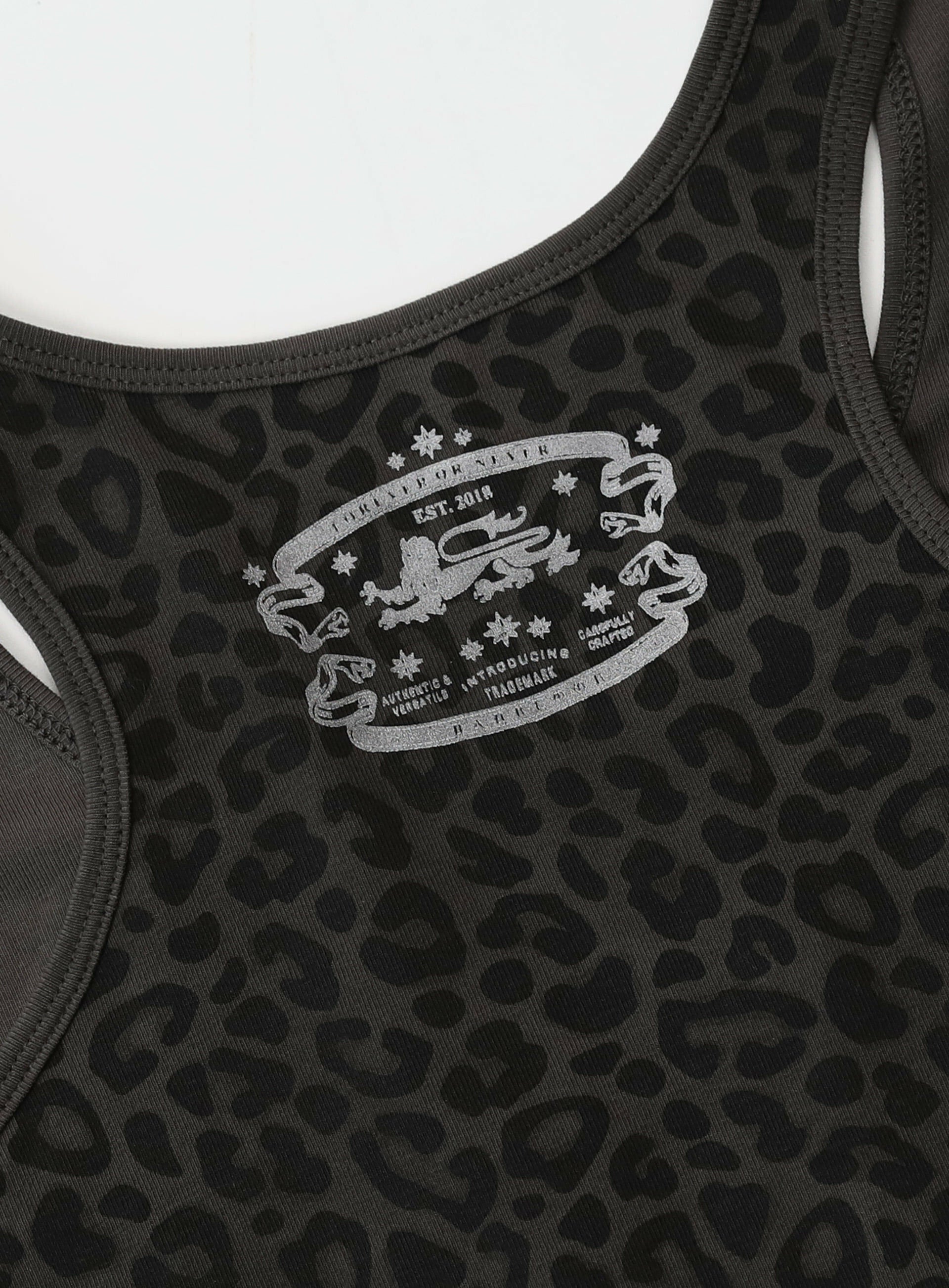 bad blood - Mystic Tank Slim Fit (Black Leopard)