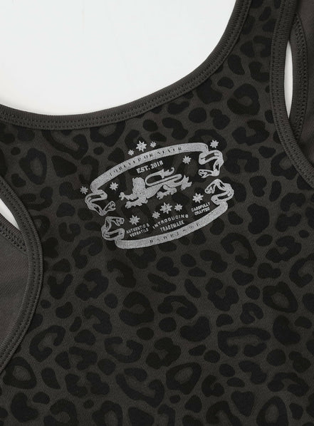 bad blood - Mystic Tank Slim Fit (Black Leopard)