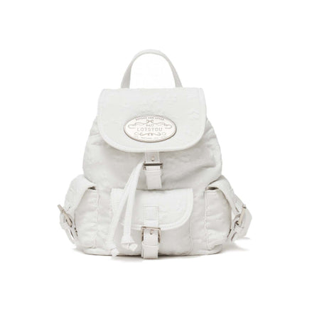 LOTSYOU -NOSTALGIA CHUBBY BACKPACK (WHITE)