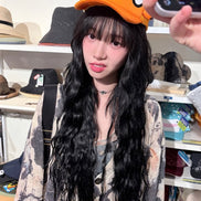(karina同款) petal strap necklace (black)