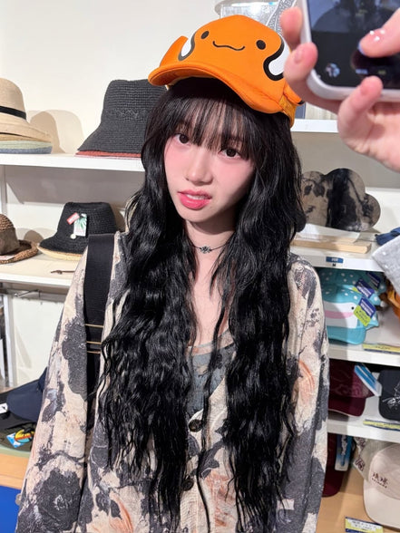 (karina同款) petal strap necklace (black)