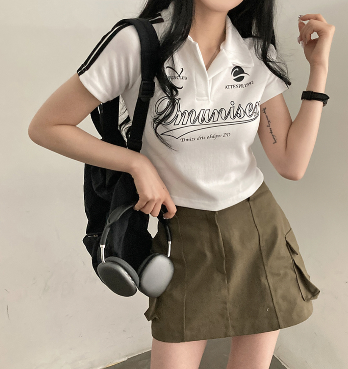 KR Y2K 彷球衣 CROP TEE 4 COLORS