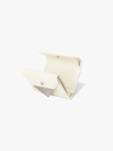 CRINKLE TRIANGLE DOCO WALLET (VANILLA)