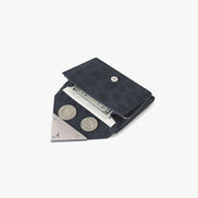 TRIANGLE TRIPLE WALLET (LEOPARD NAVY)