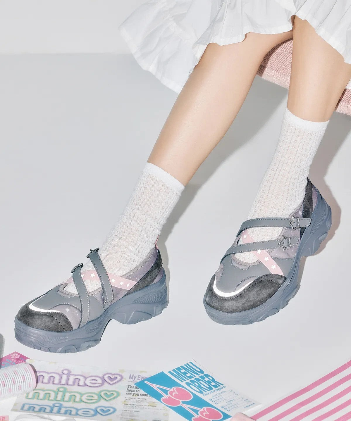OTZ X YOUHEE - Lomita Platform Star Maryjane (Grey)