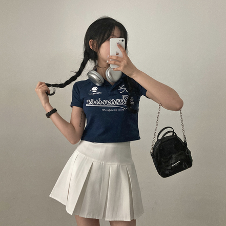 KR Y2K 彷球衣 CROP TEE 4 COLORS