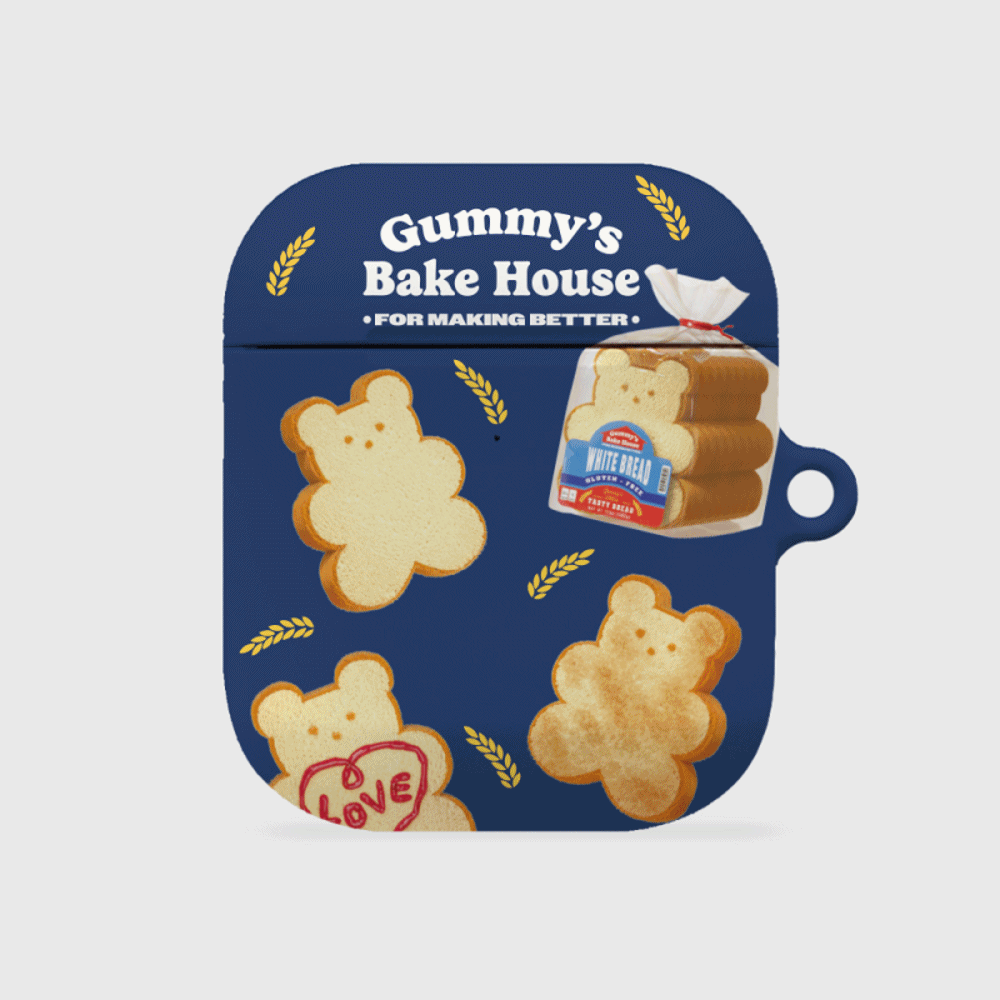 the nine mall - pattern bread gummy AirPods/ AirPods pro hard case (2 COLORS)