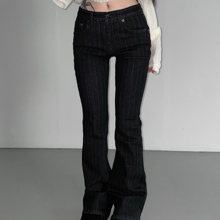 KR STRIPED BOOTCUT PANTS