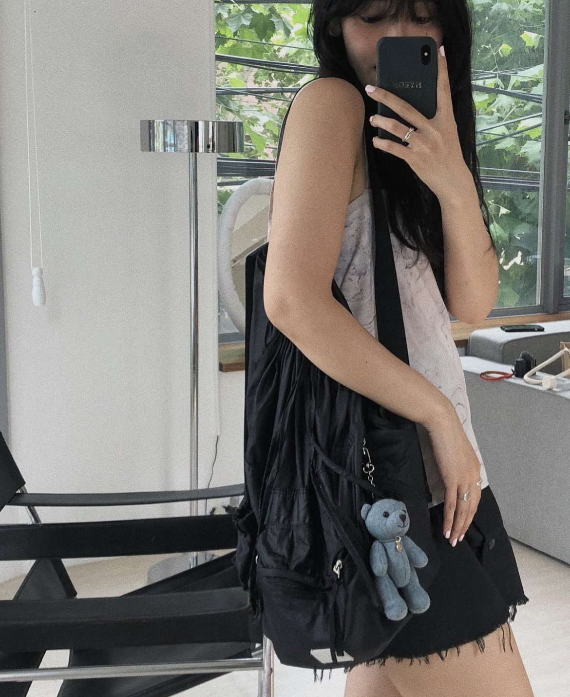 DRAWSTRING BACKPACK (BLACK)