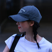 [KARINA同款] Dumaro - Pigment Washed Cotton Ball Cap (Grey Denim)