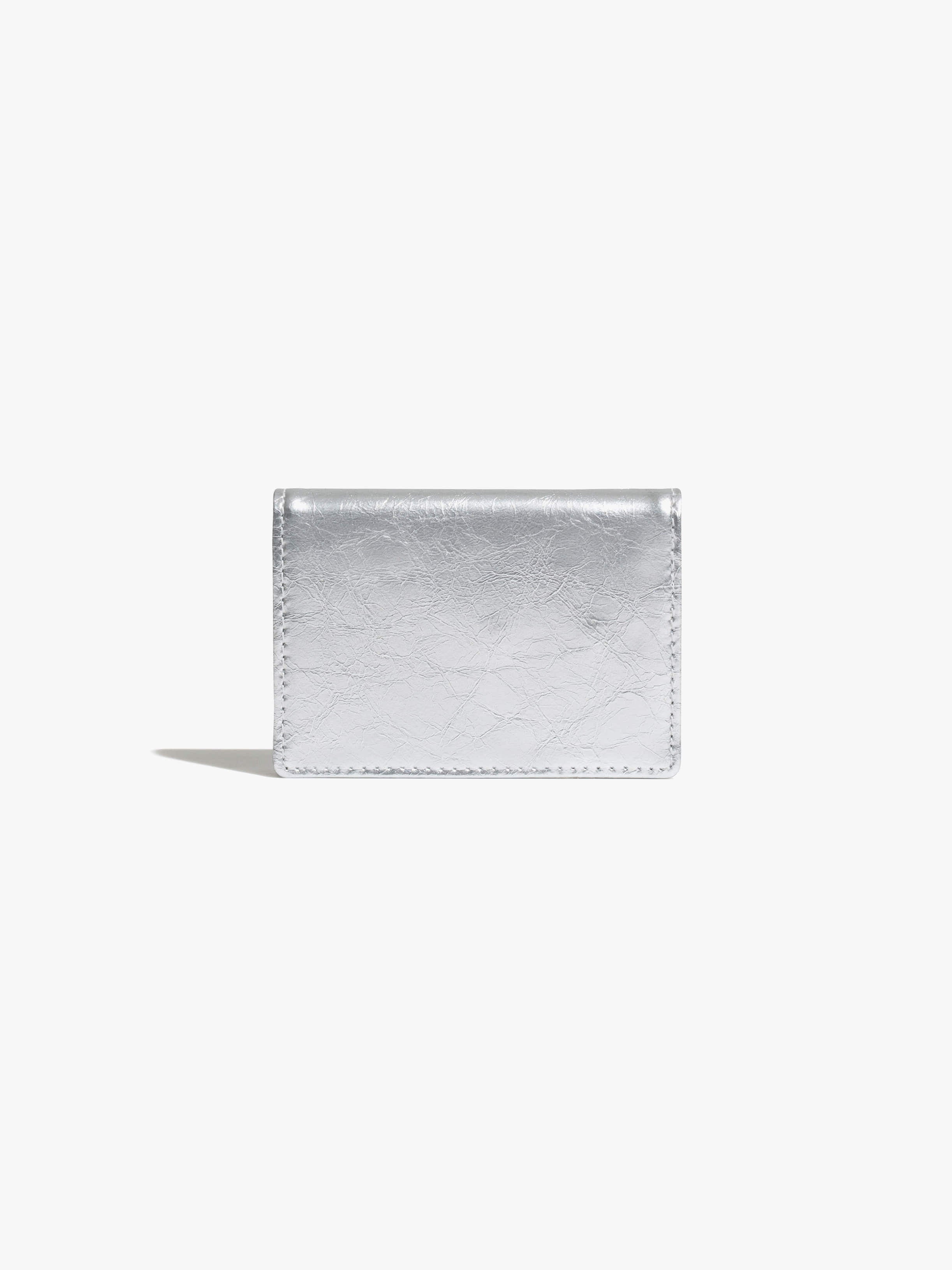 CRINKLE HALFMOON ACCORDION POCKET (SILVER)