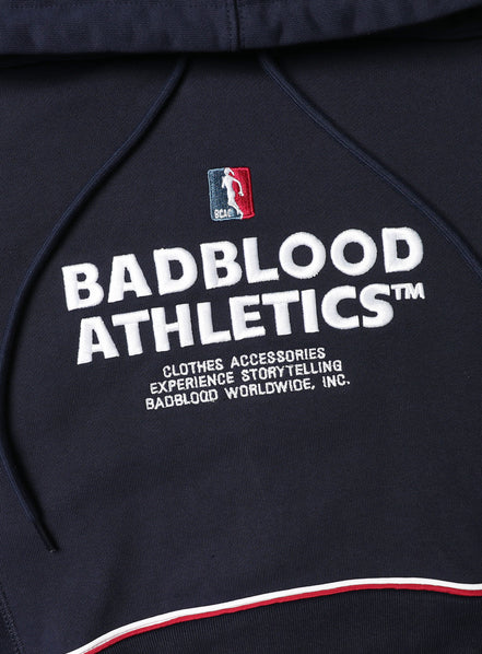 (現貨) badblood - Bold Logo 2 Heavyweight Crop Hoodie - Navy