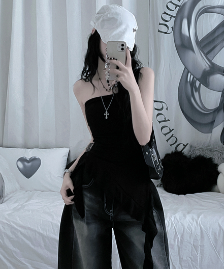 KR HIP RUFFLE TOP TUBE (3 COLORS)
