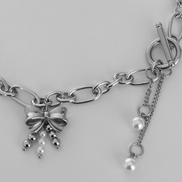 OFUSE - pearl drop choker (ribbon)