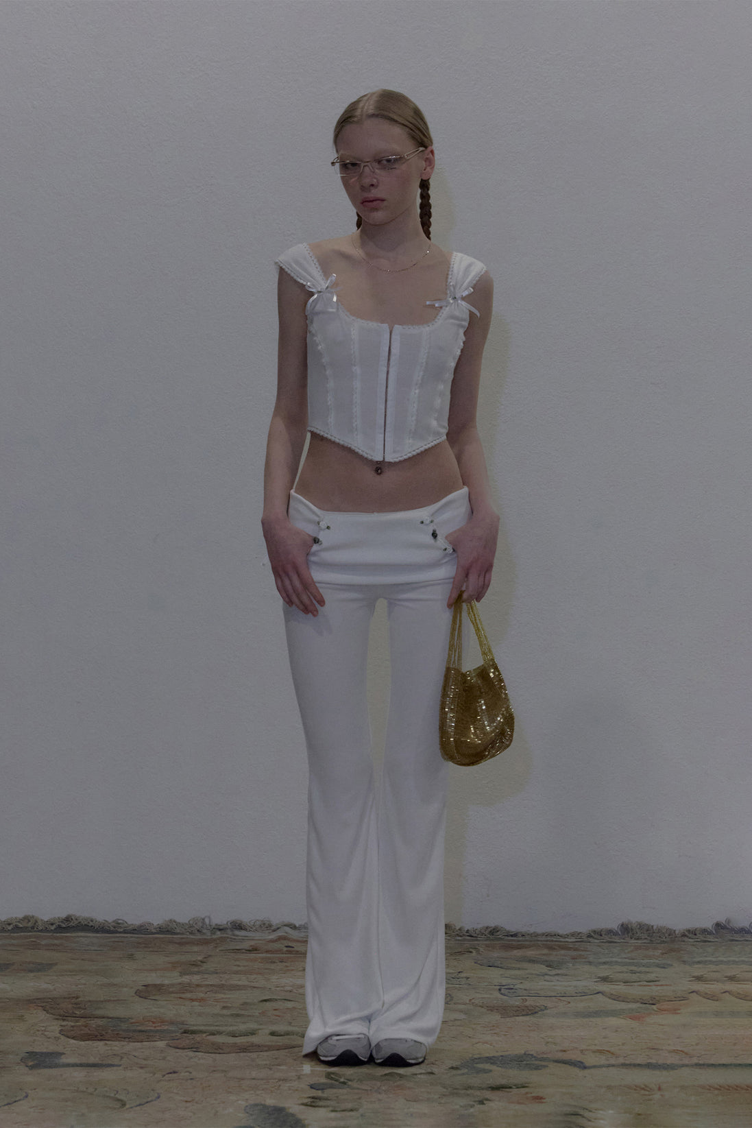 SCULPTOR - Rosy Terry Corset Top (White)