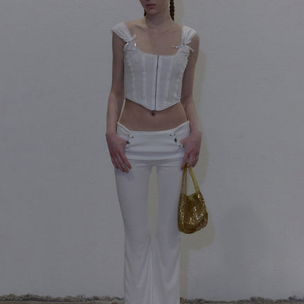 SCULPTOR - Rosy Terry Corset Top (White)