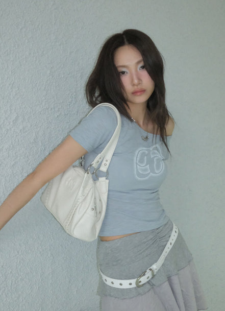 [winter同款] as"on - kiki slim tee (light blue)