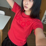 KR FLOWERS CROP TSHIRT (5 COLORS)