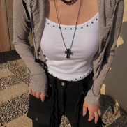 KR PUNK TOP WITH NECKLACE (3 COLORS)