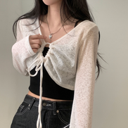 KR BUBBLE CROP CARDIGAN 3 COLORS