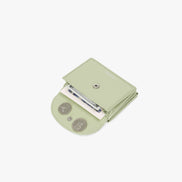 CRINKLE HALFMOON MINI WALLET (PISTACHIO)