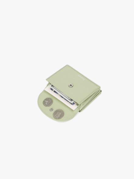 CRINKLE HALFMOON MINI WALLET (PISTACHIO)