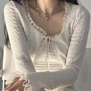 OFUSE - pearl drop choker (ribbon)