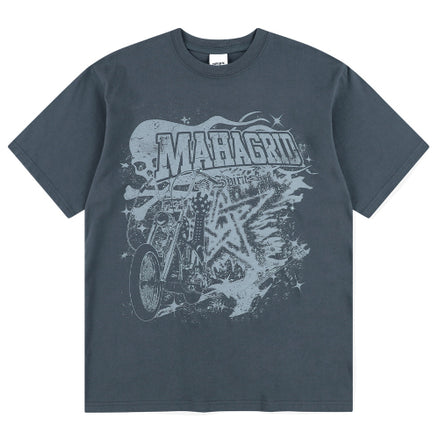 MAHAGRID - CHOPPER BIKE TEE (CHARCOAL)