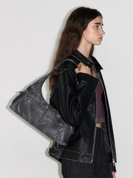 READY HOBO BAG (METAL GREY)