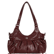 ambler buckle shoulder bag (burgundy)