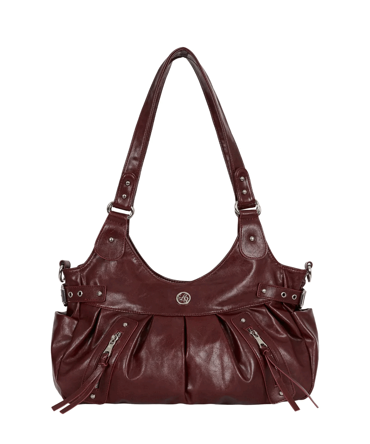 ambler buckle shoulder bag (burgundy)