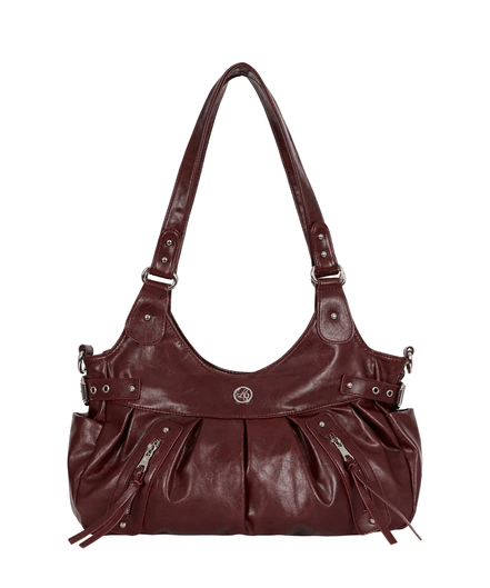 ambler buckle shoulder bag (burgundy)