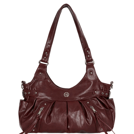 ambler buckle shoulder bag (burgundy)