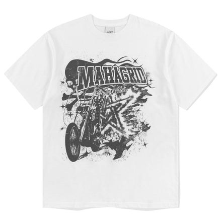 MAHAGRID - CHOPPER BIKE TEE (WHITE)