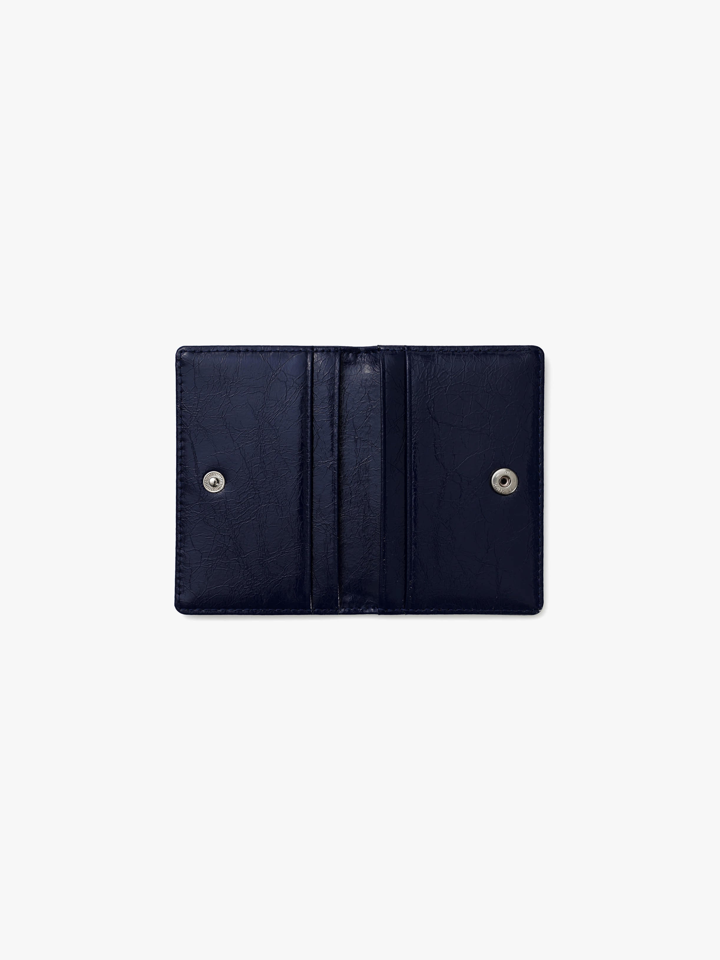 CRINKLE SOFT CARD CASE (NAVY BLUE)