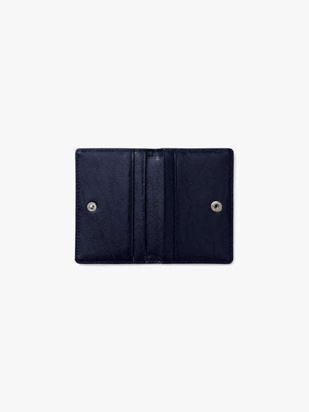 CRINKLE SOFT CARD CASE (NAVY BLUE)