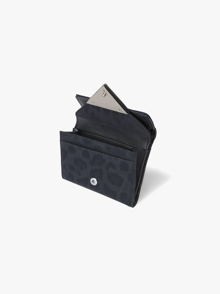 TRIANGLE DOCO WALLET (LEOPARD NAVY)