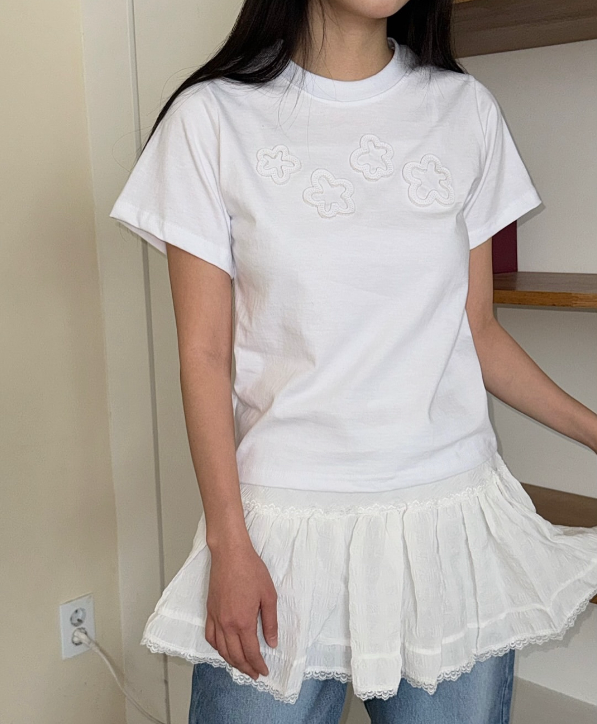 KR FLOWERS CROP TSHIRT (5 COLORS)