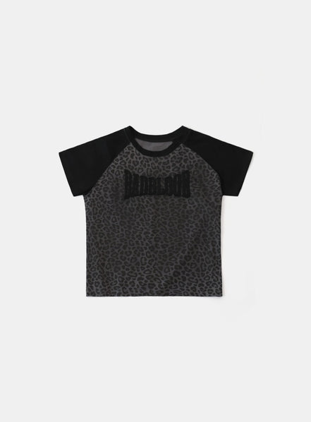 bad blood - Contrast short sleeve (Black Leopard)