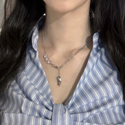 OFUSE - aqua necklace (clear)