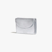 CRINKLE HALFMOON MINI WALLET (SILVER)